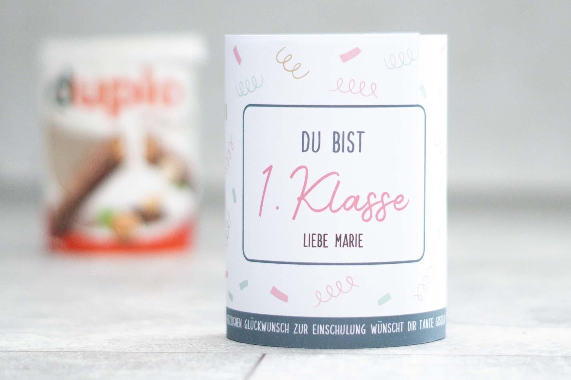 Vorlage für die Duplo Verpackung "Du bist 1. Klasse"